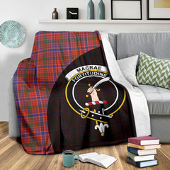 MacRae Ancient Tartan Crest Blanket Wave Style
