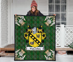 McCarley Tartan Crest Premium Quilt - Gold Thistle Style SP