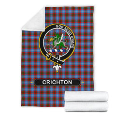 Crichton Family Tartan Crest Blanket - 3 Sizes
