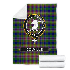 Colville Family Tartan Crest Blanket - 3 Sizes