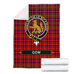 Gow (or McGouan) Tartan Crest Blankets