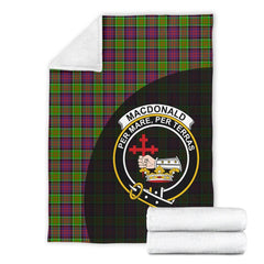 MacDonald of Clanranald Tartan Crest Blanket Wave Style