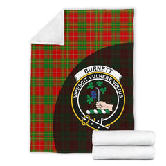 Burnett Ancient Tartan Crest Blanket Wave Style
