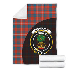 Hamilton Ancient Tartan Crest Blanket Wave Style
