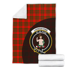 Livingstone Modern Tartan Crest Blanket Wave Style