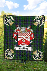McBride Tartan Crest Premium Quilt - Gold Thistle Style SP