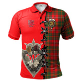 Hay Modern Tartan Polo Shirt - Lion Rampant And Celtic Thistle Style