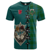 Irving of Bonshaw Tartan T-shirt - Lion Rampant And Celtic Thistle Style