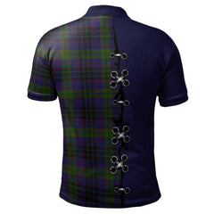 Lumsden Hunting Tartan Polo Shirt - Lion Rampant And Celtic Thistle Style
