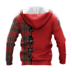 MacBain Tartan Hoodie - Lion Rampant And Celtic Thistle Style