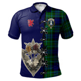 MacCallum Modern Tartan Polo Shirt - Lion Rampant And Celtic Thistle Style