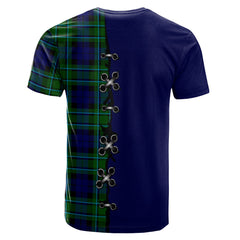 MacCallum Modern Tartan T-shirt - Lion Rampant And Celtic Thistle Style