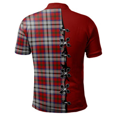 MacCulloch Dress Tartan Polo Shirt - Lion Rampant And Celtic Thistle Style