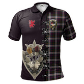 MacDonald Dress Tartan Polo Shirt - Lion Rampant And Celtic Thistle Style