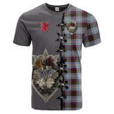 MacDonald Dress Ancient Tartan T-shirt - Lion Rampant And Celtic Thistle Style