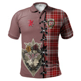 MacDougal Dress Tartan Polo Shirt - Lion Rampant And Celtic Thistle Style