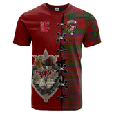 MacDougall Tartan T-shirt - Lion Rampant And Celtic Thistle Style