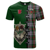 MacDuff Dress Tartan T-shirt - Lion Rampant And Celtic Thistle Style