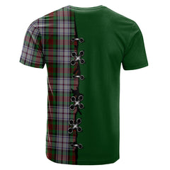 MacDuff Dress Tartan T-shirt - Lion Rampant And Celtic Thistle Style