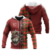 MacFie Modern Tartan Hoodie - Lion Rampant And Celtic Thistle Style