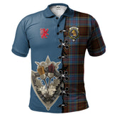 MacGregor Hastie Tartan Polo Shirt - Lion Rampant And Celtic Thistle Style