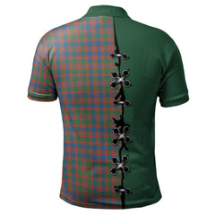 MacIntyre Ancient Tartan Polo Shirt - Lion Rampant And Celtic Thistle Style