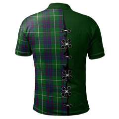 MacIntyre Hunting Tartan Polo Shirt - Lion Rampant And Celtic Thistle Style