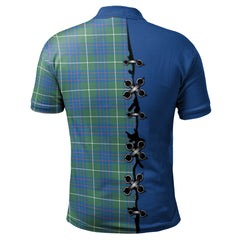 MacIntyre Hunting Ancient Tartan Polo Shirt - Lion Rampant And Celtic Thistle Style