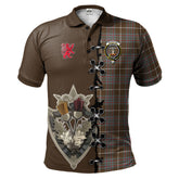 MacIntyre Hunting Weathered Tartan Polo Shirt - Lion Rampant And Celtic Thistle Style