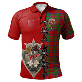 MacKintosh Modern Tartan Polo Shirt - Lion Rampant And Celtic Thistle Style
