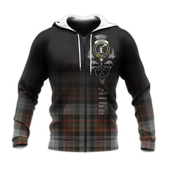 MacRae Hunting Weathered Tartan Hoodie - Alba Celtic Style