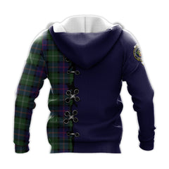 MacThomas Modern Tartan Hoodie - Lion Rampant And Celtic Thistle Style