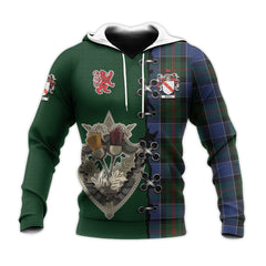 McFadzen 01 Tartan Hoodie - Lion Rampant And Celtic Thistle Style
