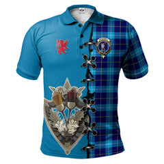 McKerrell Tartan Polo Shirt - Lion Rampant And Celtic Thistle Style