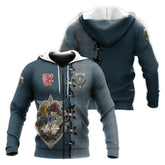 McKerrell of Hillhouse Dress Tartan Hoodie - Lion Rampant And Celtic Thistle Style