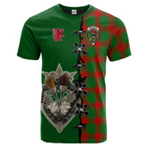 Middleton Modern Tartan T-shirt - Lion Rampant And Celtic Thistle Style