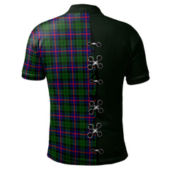 Morrison Modern Tartan Polo Shirt - Lion Rampant And Celtic Thistle Style