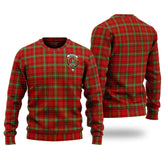 Morrison Red Modern Tartan Sweater