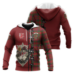 Munro Tartan Hoodie - Lion Rampant And Celtic Thistle Style