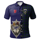 Sempill Tartan Polo Shirt - Lion Rampant And Celtic Thistle Style