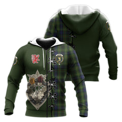 Stewart Hunting Tartan Hoodie - Lion Rampant And Celtic Thistle Style