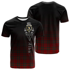 Stewart Of Galloway Tartan Crest T-shirt - Alba Celtic Style