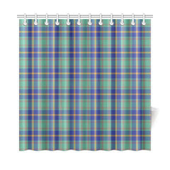 Us Marine Tartan Shower Curtain