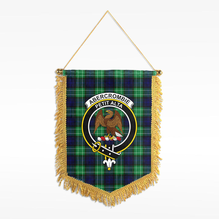 Callander Tartan Crest Wall Hanging Banner - Wood Pole