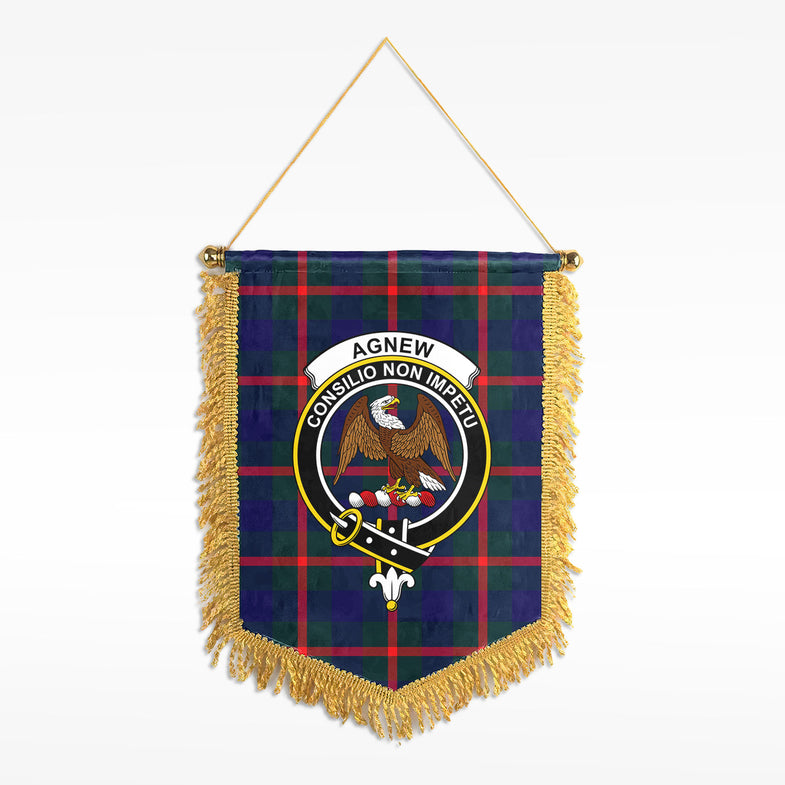 Preston Tartan Crest Wall Hanging Banner - Wood Pole