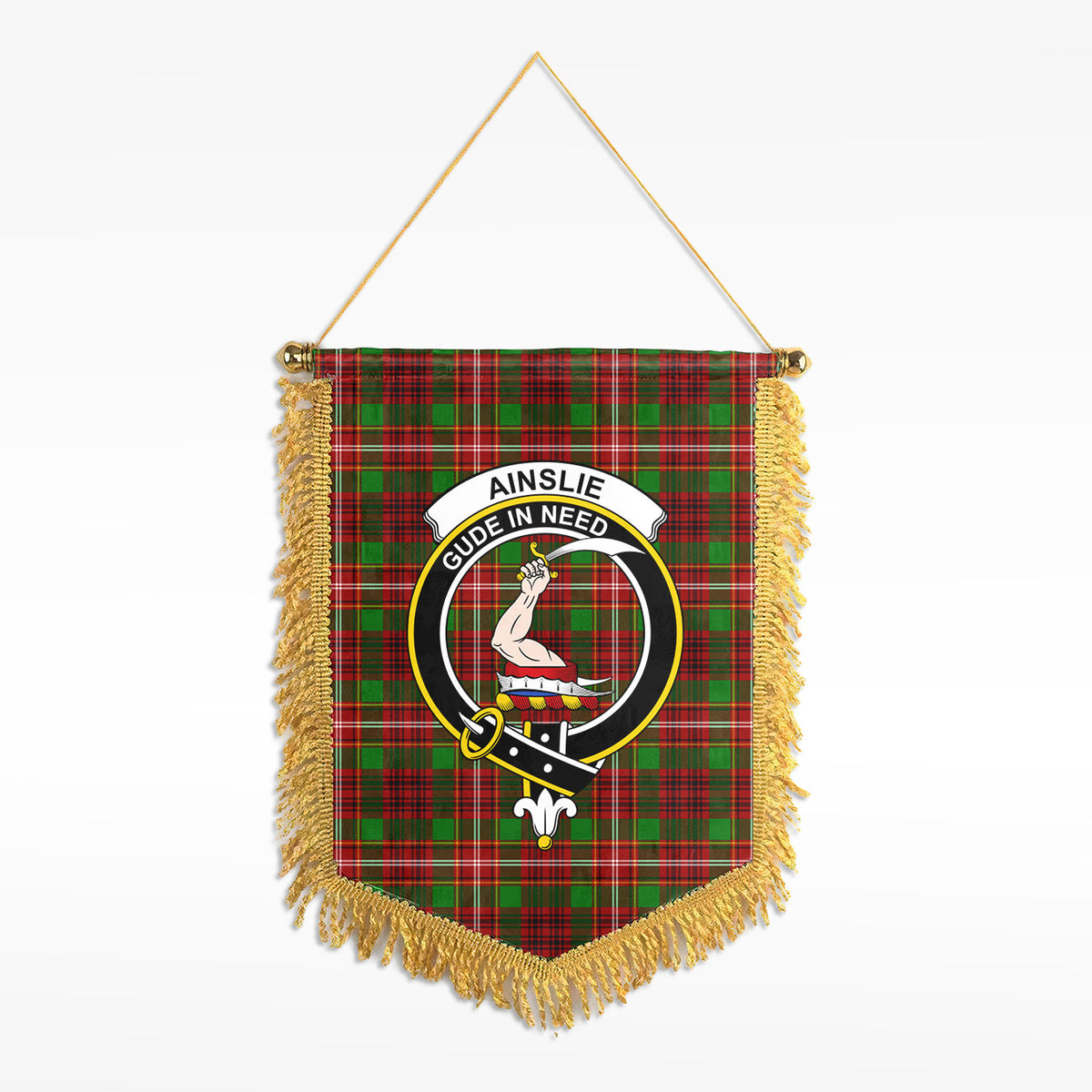 Ainslie Tartan Crest Wall Hanging Banner