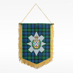 Black Watch Ancient Tartan Crest Wall Hanging Banner