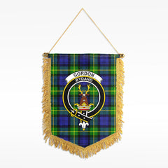 Gordon Modern Tartan Crest Wall Hanging Banner