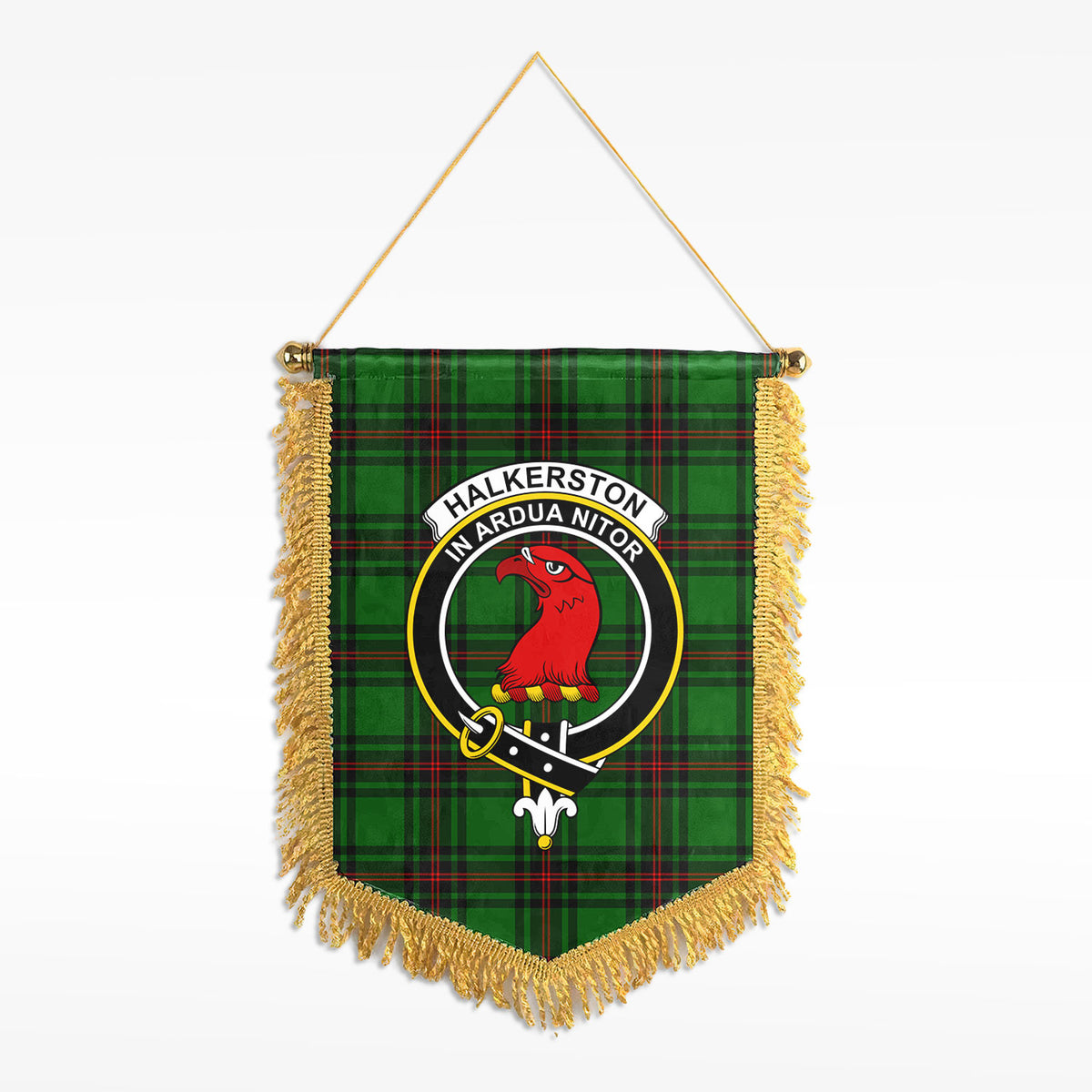 Halkerston Tartan Crest Wall Hanging Banner