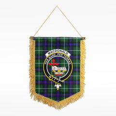 MacDonald of the Isles Hunting Modern Tartan Crest Wall Hanging Banner